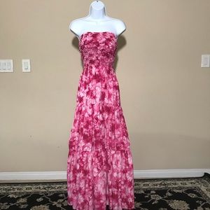 Michael Kors strapless pink dress